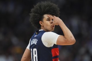 Kyshawn George est engagé en NBA Summer League avec les Wizards de Washington (archives). KEYSTONE/AP/DAVID ZALUBOWSKI
